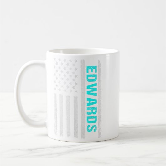 Edwards Name American Flag - Edwards Last Name Kaffeetasse (Links)