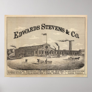 Edwards Stevens und Co-Hersteller in Winooski Poster