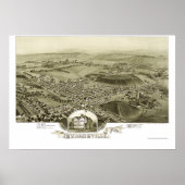 Edwardsville, PA Panoramic Map - 1892 Poster (Vorne)