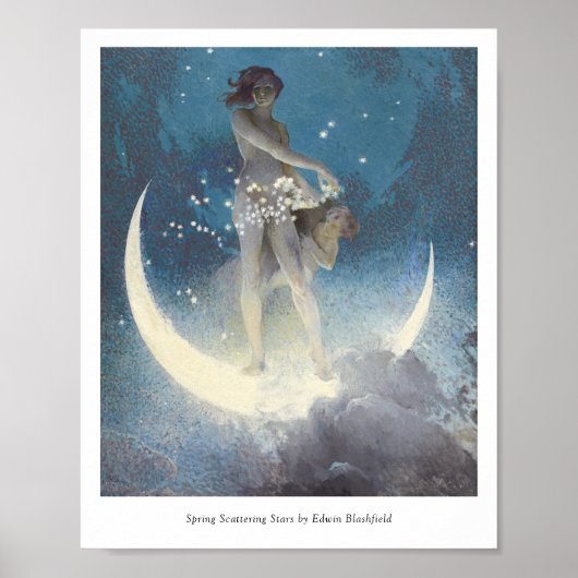 Edwin Blashfield Spring Scattering Stars Poster (Vorne)
