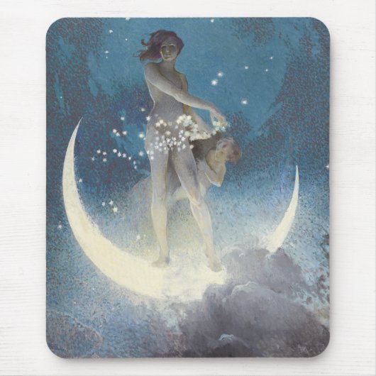 Edwin Blashfield Stars Scattering Art Nouveau Mousepad (Vorne)