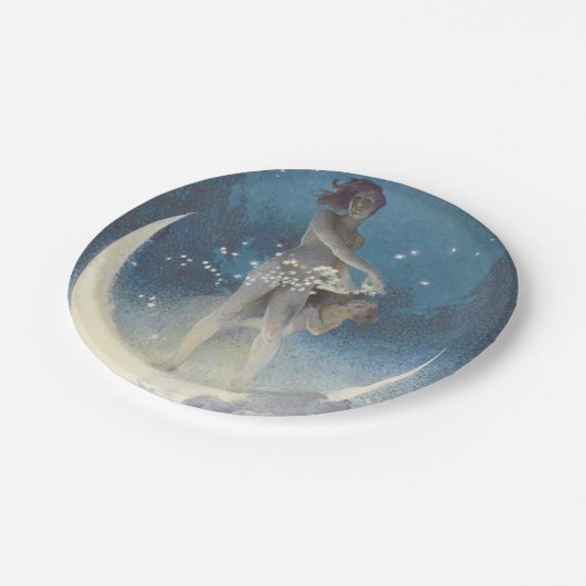 Edwin Blashfield Stars Scattering Art Nouveau Pappteller (Schrägansicht)