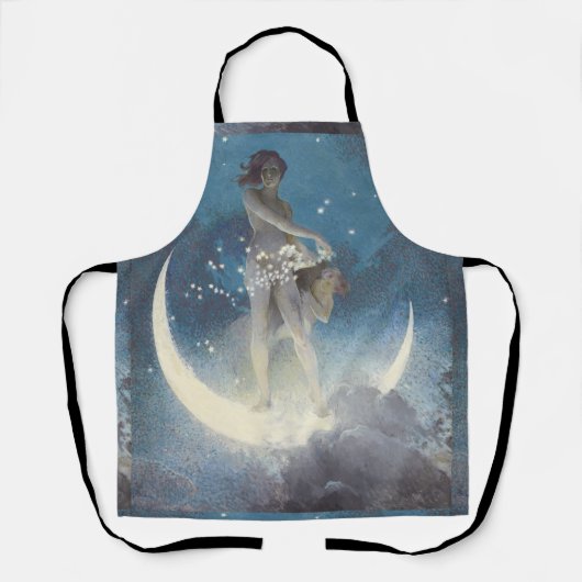 Edwin Blashfield Stars Scattering Art Nouveau Schürze (Vorderseite)