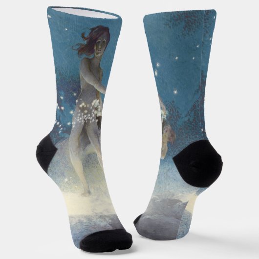 Edwin Blashfield Stars Scattering Art Nouveau Socken (Gewinkelt)