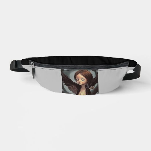 Edwin Gothic Black Bird Crow Grunge Bauchtasche (Vorderseite)