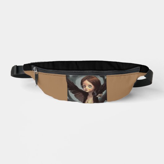Edwin Gothic Black Bird Crow Grunge Bauchtasche (Vorderseite)