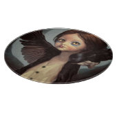 Edwin Gothic Black Bird Crow Grunge Schneidebrett (Ecke)