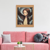 Edwin Gothic Black Crow Grunge Leinwanddruck (Insitu (Wohnzimmer))
