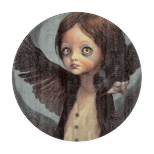 Edwin gothic schwarzer Vogel Krähe Grunge Schneidebrett