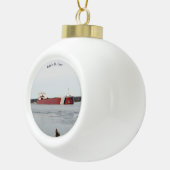 Edwin H. Gott Ball oder Schneeflocke Keramik Kugel-Ornament (Rechts)