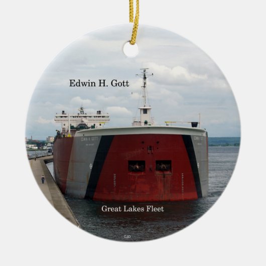 Edwin H. Gott Keramik Ornament (Vorne)