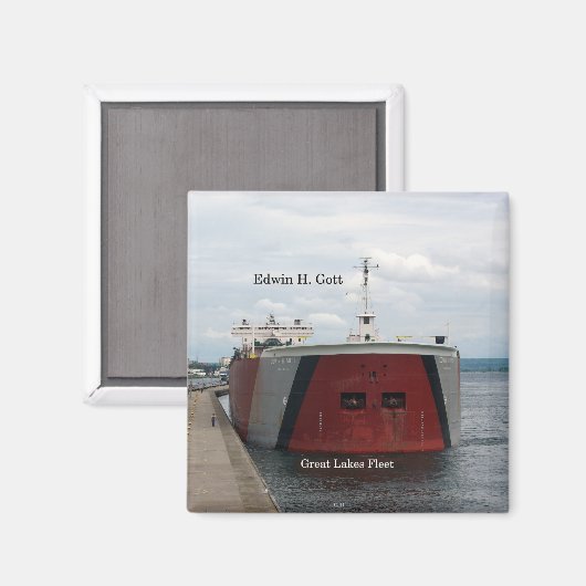 Edwin H. Gott Magnet (Vorderseite/Rückseite)