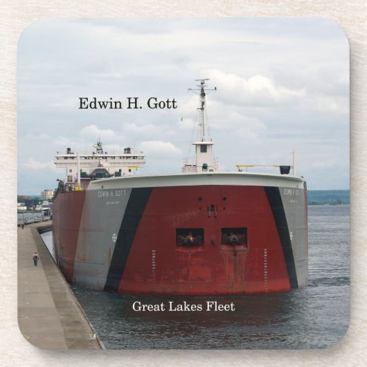 Edwin H. Gott Set von 6 Untersetzer aus hartem Kun (Vorderseite)