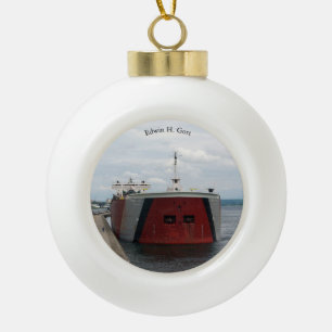Edwin H. Gott Soo Ball oder Schneeflocke Keramik Kugel-Ornament
