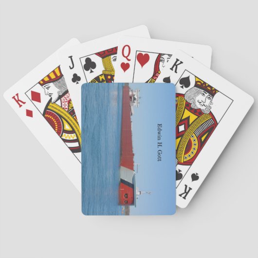 Edwin H. Gott spielt Karten Spielkarten (Rückseite)
