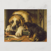 Edwin Henry Landseer | Zweiflerische Krummel Postkarte (Vorderseite)