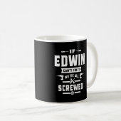 Edwin Personalisiert Name Birthday Gift Kaffeetasse (VorderseiteRechts)