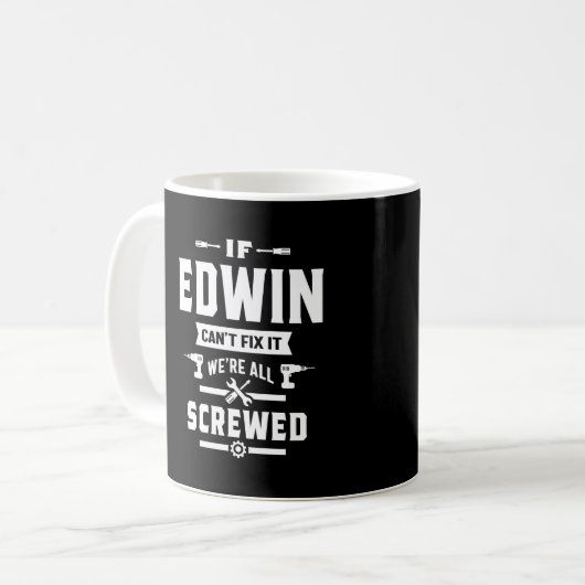 Edwin Personalisiert Name Birthday Gift Kaffeetasse (Vorderseite Links)