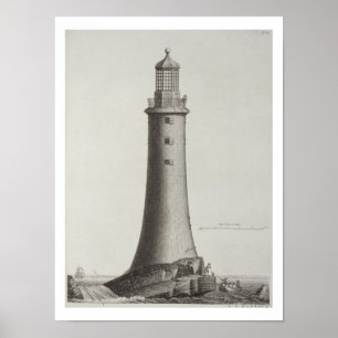 Edystone Lighthouse, graviert von Edward Rooker (c Poster