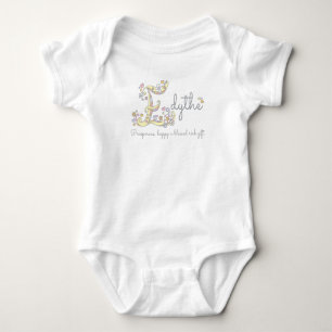 Edythe name bedeutet Buchstabe E Monogramm Buchsta Baby Strampler