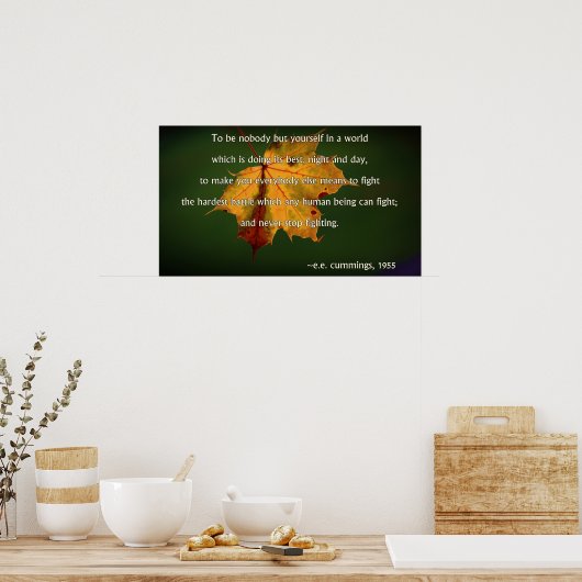EE Cummings Poster (Küche)