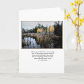 EECummingszitat Cattails und Lärchen Karte (Gelbe Blume)