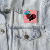 EEE-YOW! Katzenfrau Button (Beispiel)