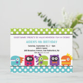 Eeek! Rawr! Monster-Einladung Einladung (Stehend Vorderseite)