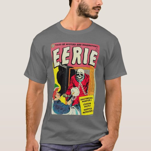 Eeerie Classic Monster Poster Horror Comic Book gi T-Shirt (Vorderseite)