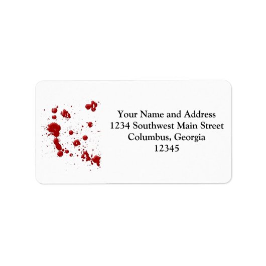 Eeew, ist das Blut auf Ihrem Adressaufkleber (Vorne)