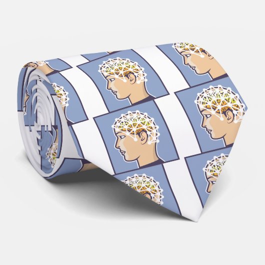 EEG Brainwave-Lesungsvektor Krawatte (Gerollt)