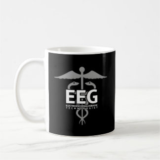 Eeg Tech Eeg mit Caduceus vorne hinten Kaffeetasse