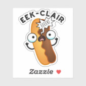 Eek-clair Funny Eclair Pun Aufkleber (Blatt)