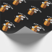 Eek-clair Funny Eclair Pun Dark BG Geschenkpapier (Ecke)