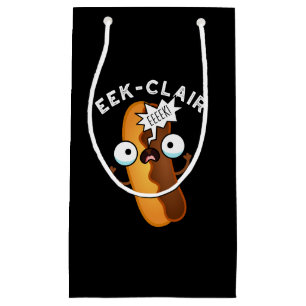 Eek-clair Funny Eclair Pun Dark BG Kleine Geschenktüte