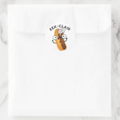 Eek-clair Funny Eclair Pun Runder Aufkleber (Tasche)