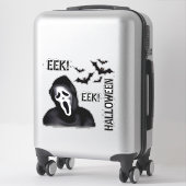 EEK & Echoes – Halloween Maskierter Geist mit Fled Aufkleber (Koffer)