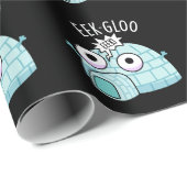 Eek-gloo Funny Iglu Pun Dark BG Geschenkpapier (Rolleneckpunkt)