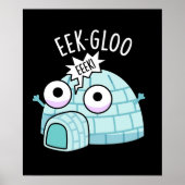 Eek-gloo Funny Iglu Pun Dark BG Poster (Vorne)