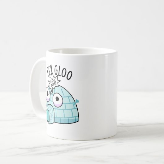 Eek-gloo Funny Iglu Pun Kaffeetasse (Vorderseite Links)