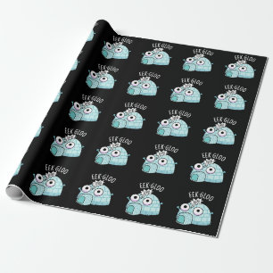 Eek-gloo Lustiger Iglu-Wortwitz Dunkler Hintergrun Geschenkpapier