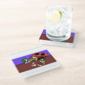 Eel art glasuntersetzer (Schrägansicht)