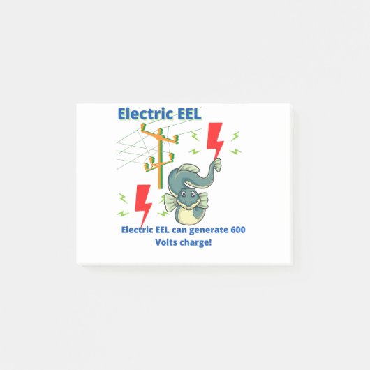 EEL kann 600 Volt erzeugen Post-it Klebezettel (Vorderseite)