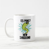 Eel Puns wie schockierend lustige Tierpuppe Kaffeetasse (Links)