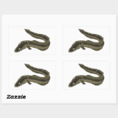 Eel Rechteckiger Aufkleber (Blatt)