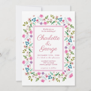 Eelegante Garden Blume Party Wedding Einladung