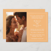 Eelegantes Foto Hochzeit Einladung (Vorne/Hinten)