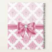 Eelegm Glam Pink Bow Diamonds Damask Planer (Rückseite)