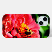 Eelgant Rote Blüte Foto Hummel Case-Mate iPhone Hülle (Rückseite (Horizontal))