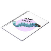 Eelin Great Funny Slippery Eel Pun Notizblock (Linke Seite)